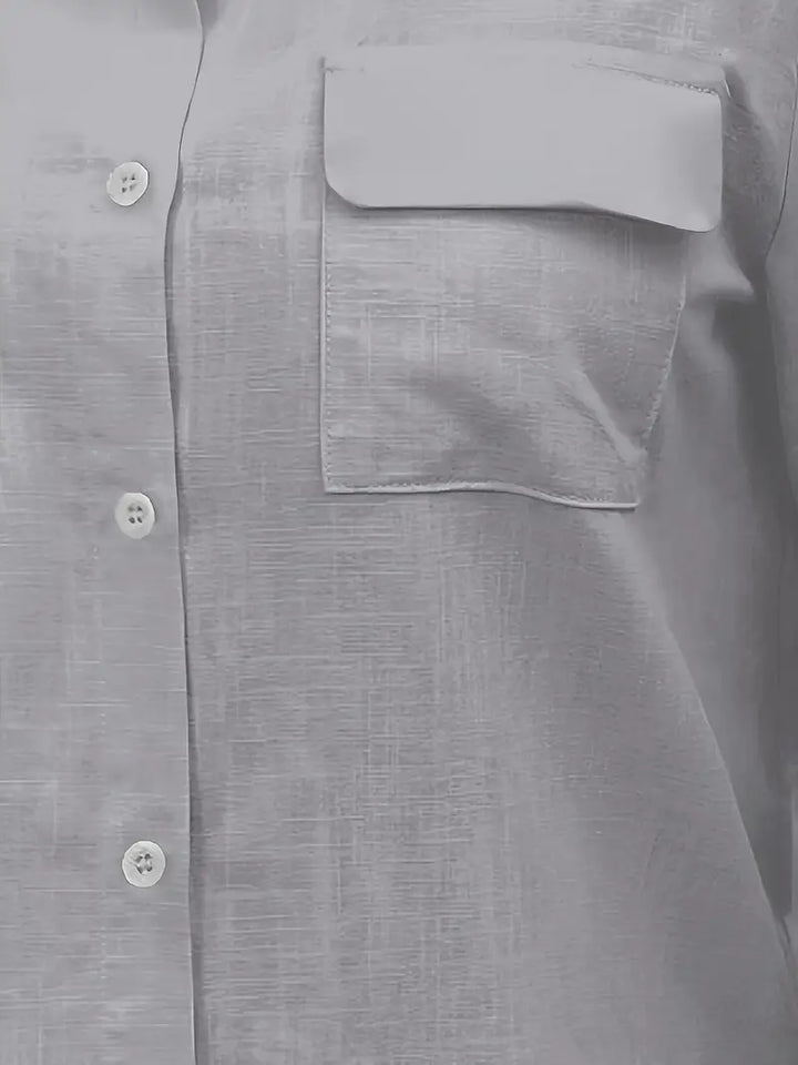 Athena - Camicia In Cotone Con Tasche Frontali