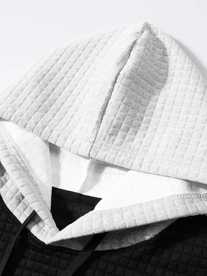 Arvid - Felpa Con Cappuccio Colore Blocco Testurizzata