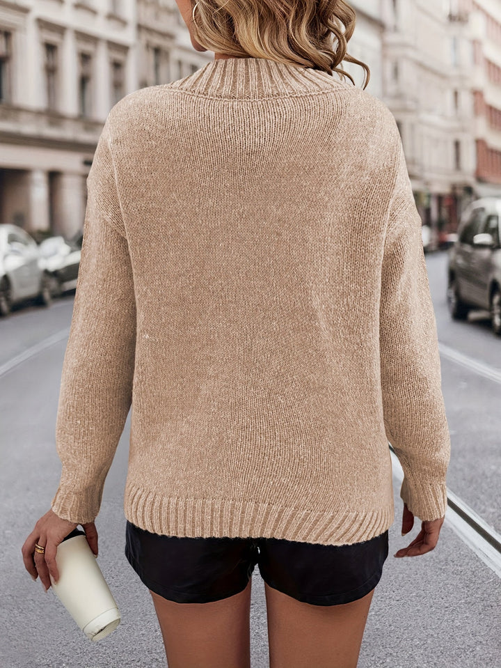 Chrystel - Maglione Con Motivo a Cuore e sScollo a V