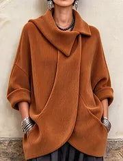 Lenneke - Giacca Oversize Con Collo Asimmetrico e Tasche
