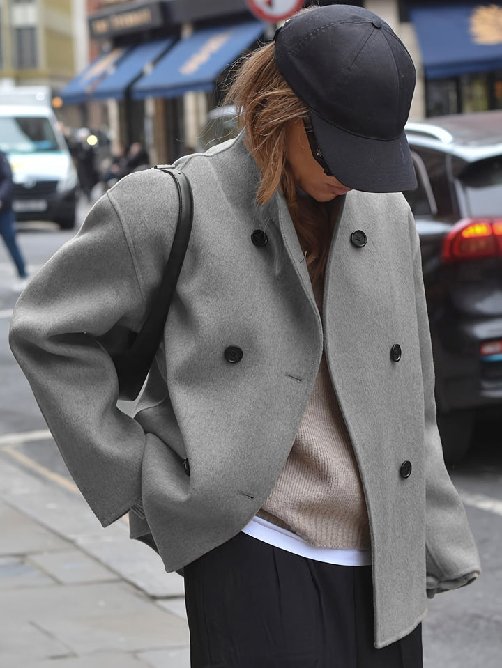 Deanne - Elégant Cappotto Doppiopetto Beige
