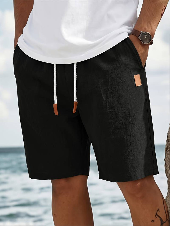 Jonatas - Pantaloncini Estivi in Lino Con Tasca Con Coulisse