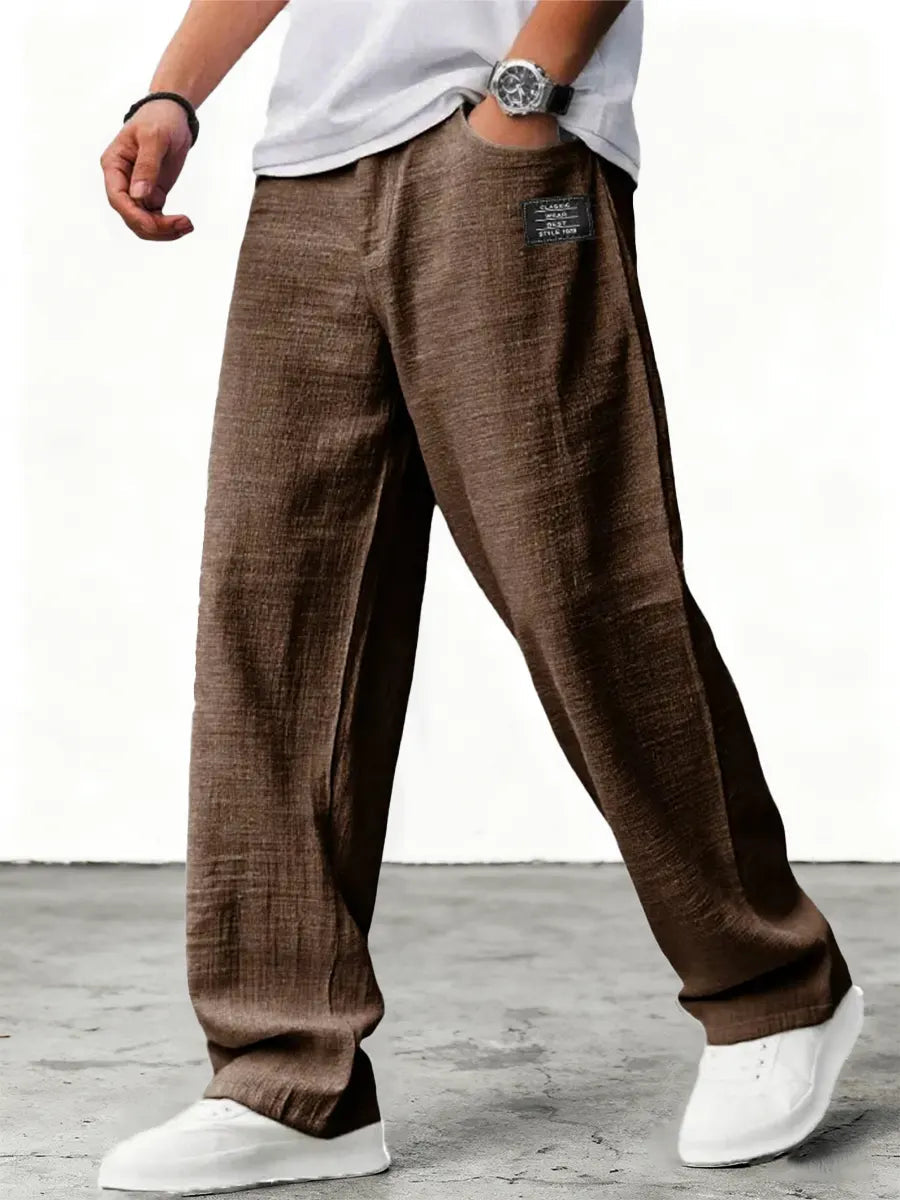 Lushan - Pantaloni Larghi in Lino