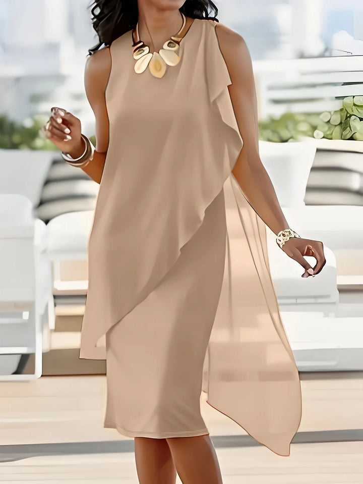 Maren - Elegante Abito Midi Senza Maniche