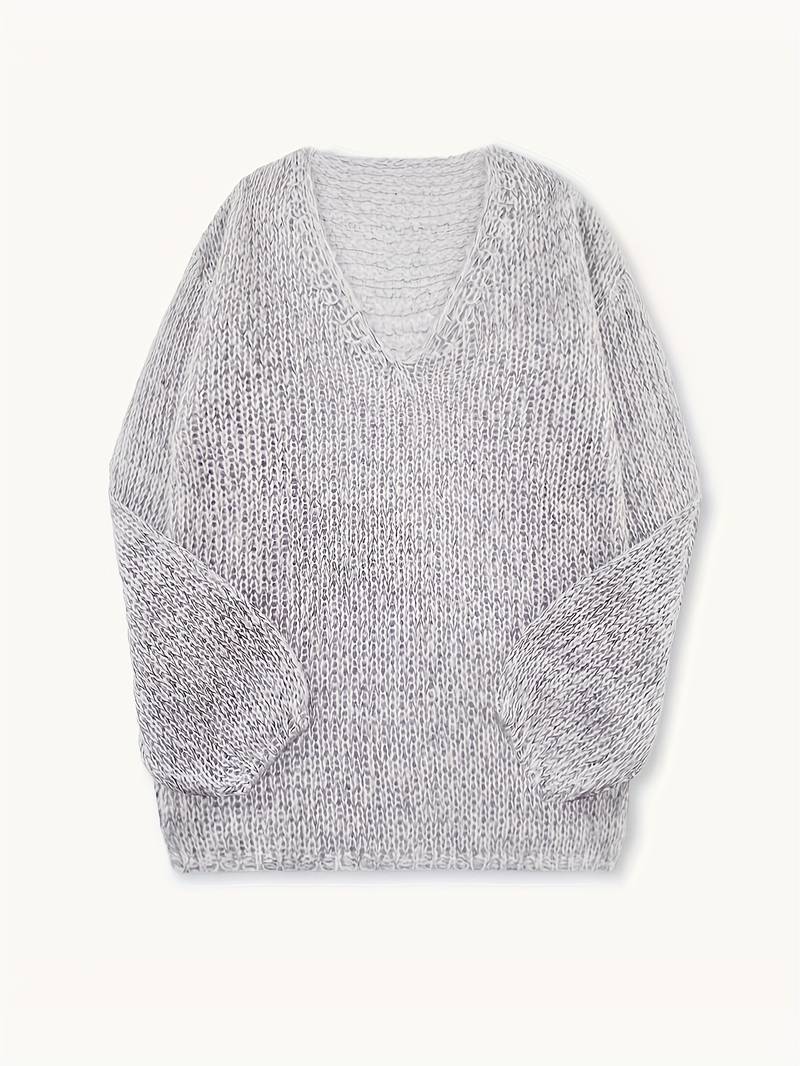 Lital - Elegante Maglione Morbido Con Scollo a V