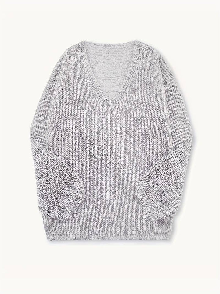 Lital - Elegante Maglione Morbido Con Scollo a V