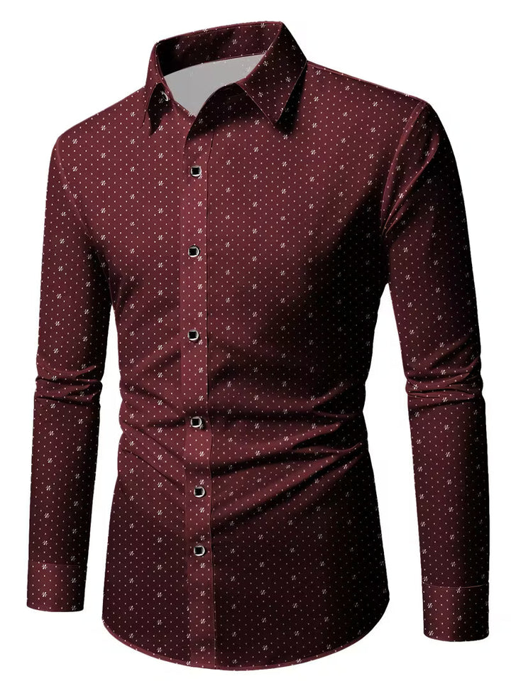 Spyros - Camicia a Maniche Lunghe Con Abbottonatura Frontale