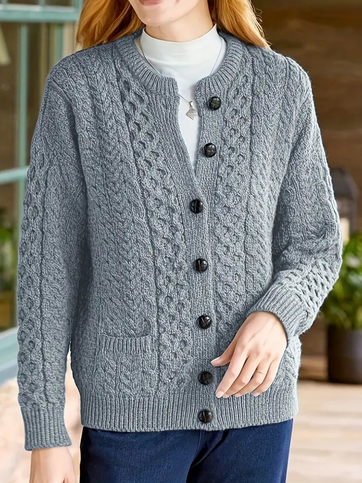 Audree - Cardigan Con Bottoni Lavorato A Maglia Intrecciata