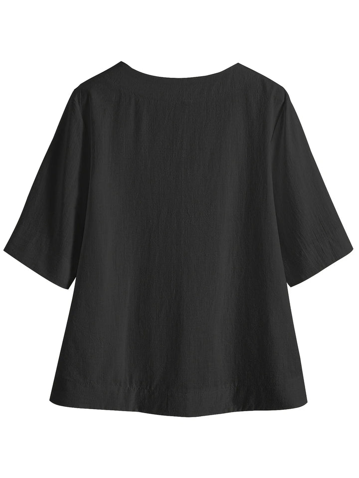Mattea - Casual Vestibilità Ampia Top Con Scollo a V