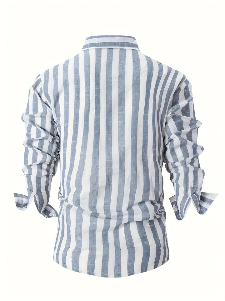 George - Elegante Camicia a Maniche Lunghe a Righe