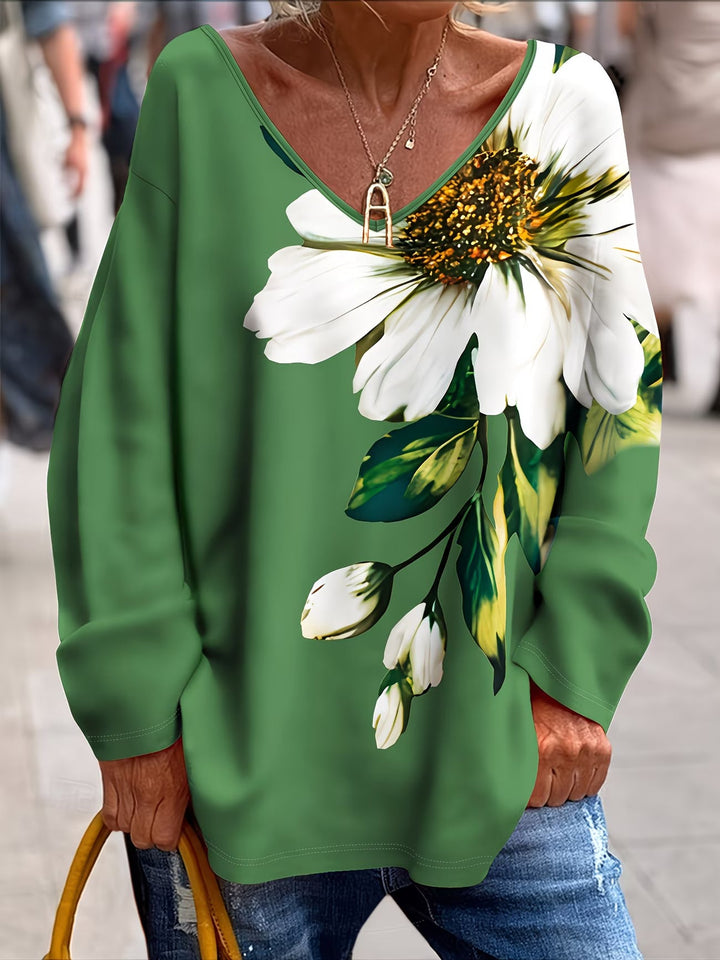 Daphna - Maglietta Oversize Con Stampa Floreale