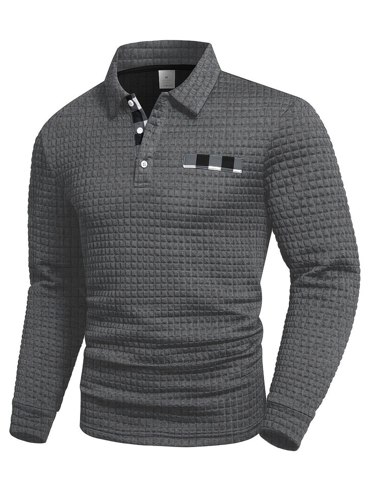 Juergen - Camicia Casual a Maniche Lunghe Con Bottoni
