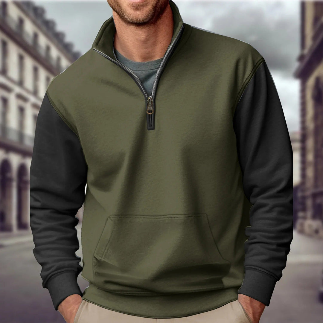 Tammo - Pullover Con Mezza Cerniera Senza Cappuccio