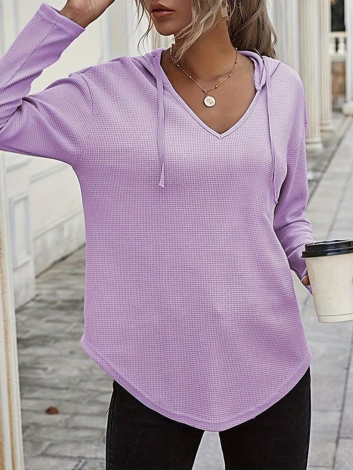 Seonie - Felpa Con Cappuccio a Maniche Lunghe E Scollo a V