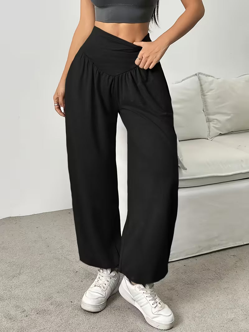 Millora - Pantaloni Morbidi, Elasticizzati E a Gamba Larga