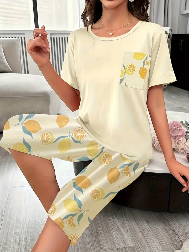 Kinsley - Confortevole Set Abbigliamento Da salotto Con Stampa Floreale