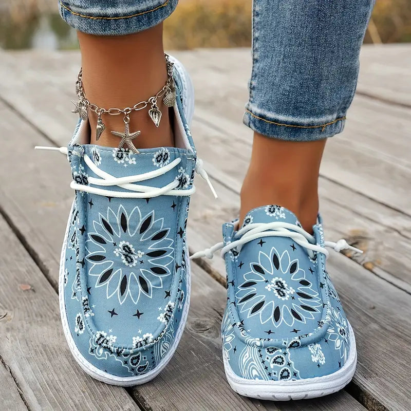 Isavella - Casual Estate Scarpe Con Motivo Floreale
