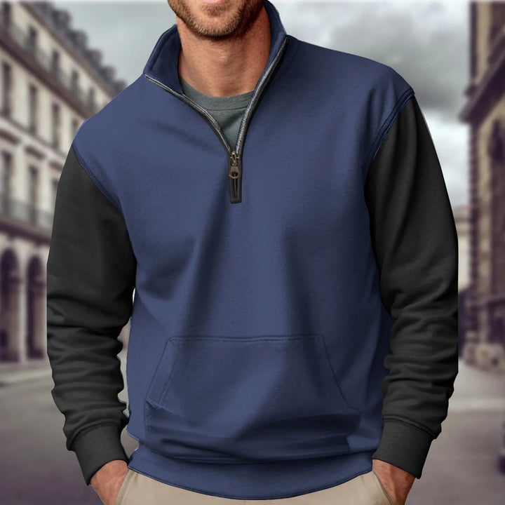 Tammo - Pullover Con Mezza Cerniera Senza Cappuccio