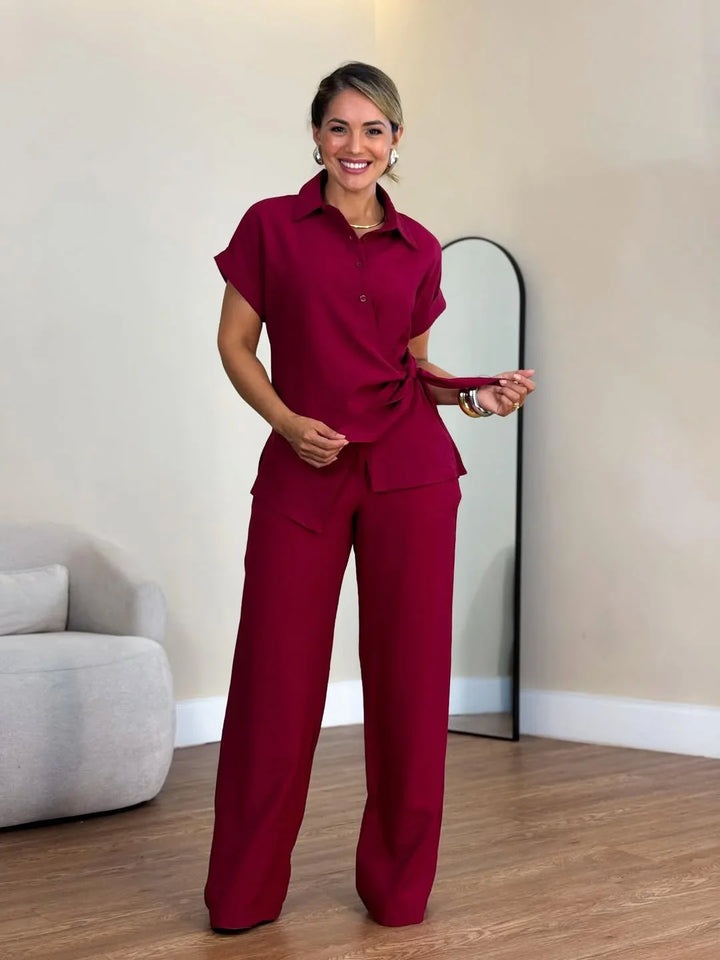Lorie - Elegante Completo a Due Pezzi Con Laccio Frontale
