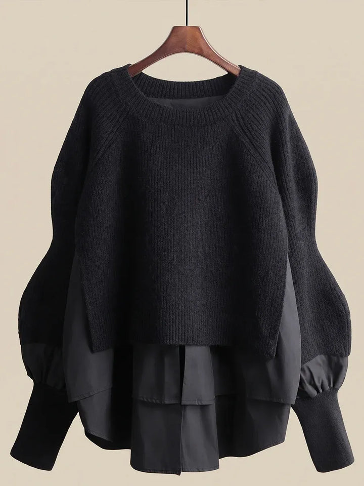 Milika - Maglione in Maglia a Coste Con Maniche Raglan