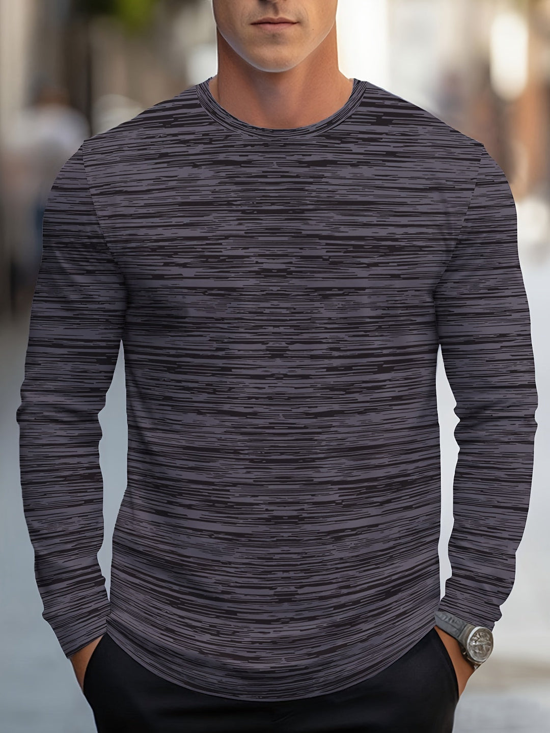 Alir - Camicia Casual a Maniche Lunghe a Righe