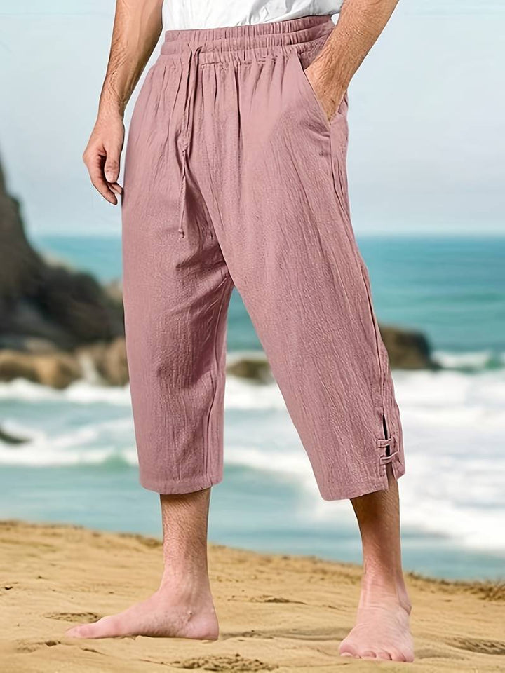 Eksteen - Pantaloni Casual in Lino Con Tasche Multiple