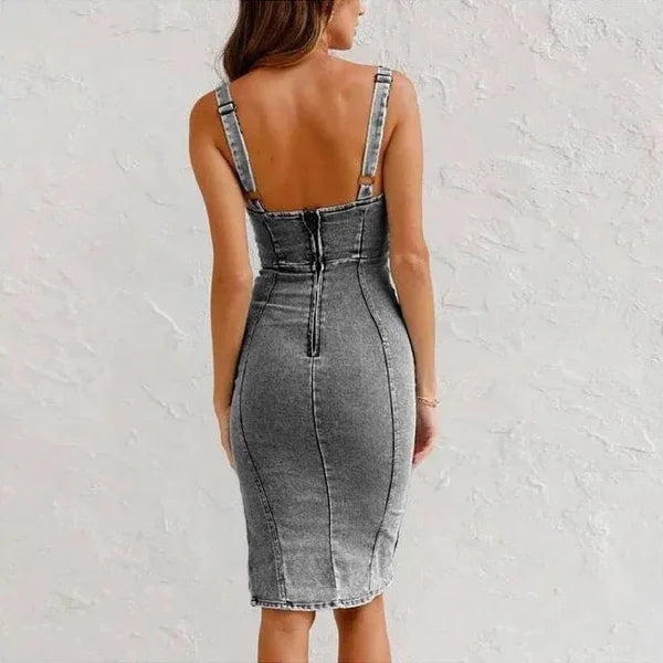 Anetee - Gonna in Denim Elasticizzato Con Vita Regolabile