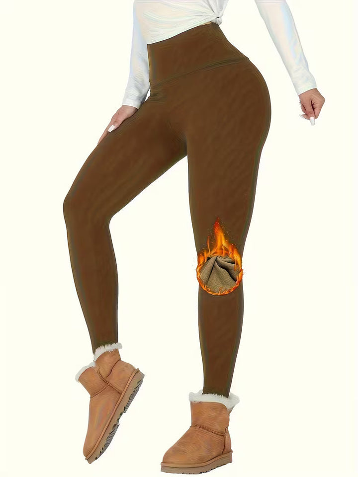 Linzay - Leggings a Vita Alta Con Fodera in Pile Termico