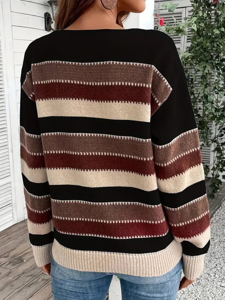 Evdokia - Maglione Casuale A Maniche Lunghe