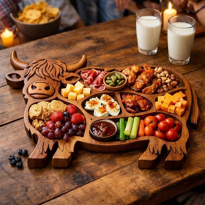 CowBoards - Tagliere in Legno per Salumi con motivo di Mucca Delle Highlands