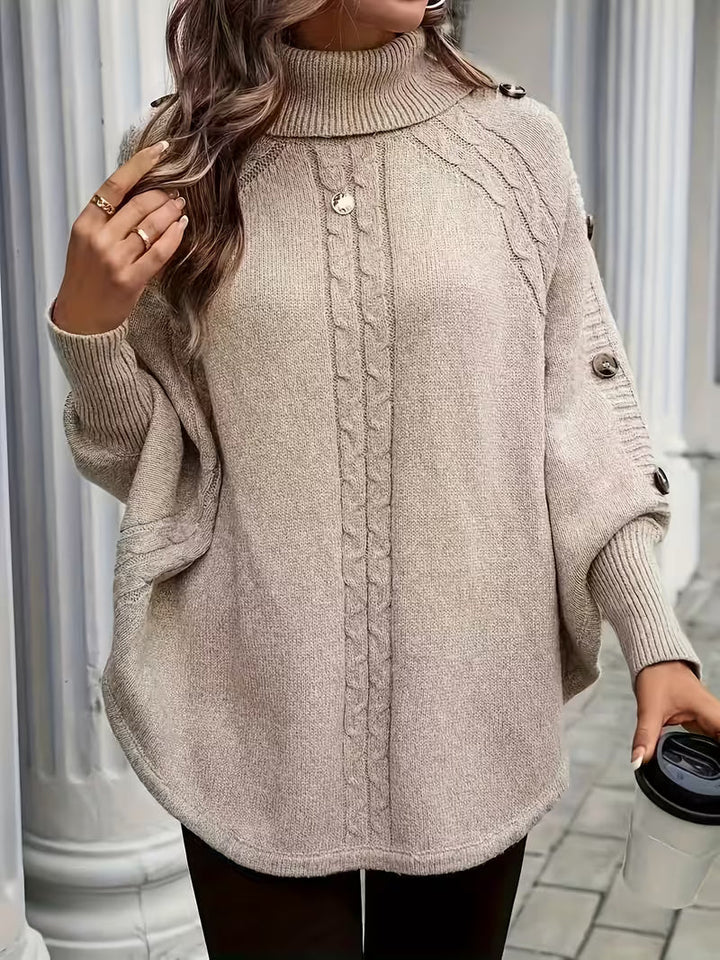 Lolana - Maglione a Collo Alto Con Stile Intrecciato