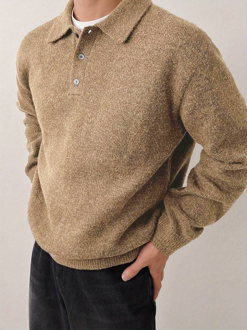 Eliran - Elegante Maglia a Maniche Lunghe Con Collo Alto