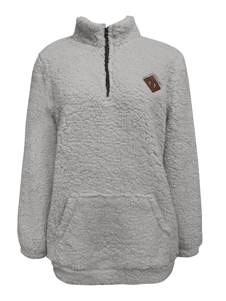 Willemien - Felpa Con Zip In Pile a Maniche Lunghe