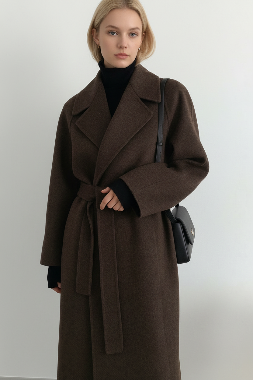 Shulamit - Elegante Soprabito a Maniche Lunghe Con Cintura