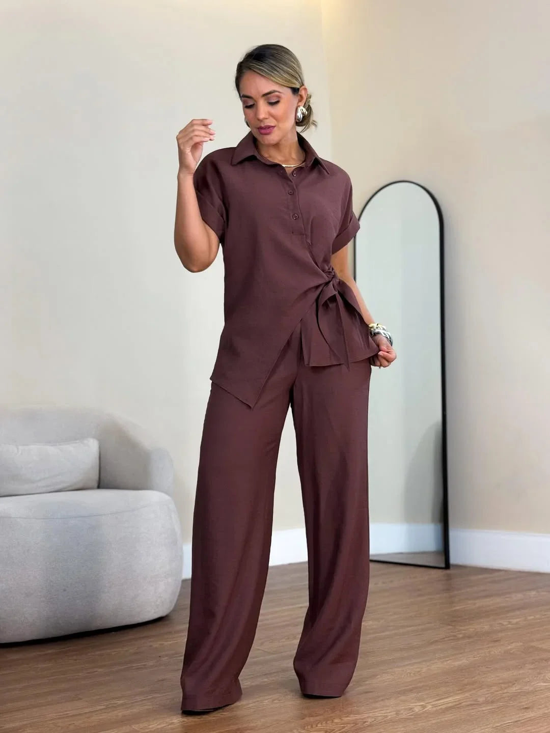 Lorie - Elegante Completo a Due Pezzi Con Laccio Frontale