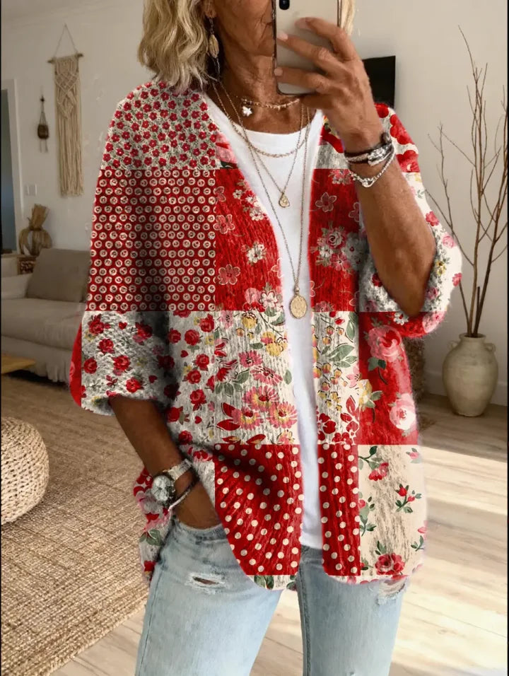 Stevena - Maglione Con Elegante Motivo Floreale