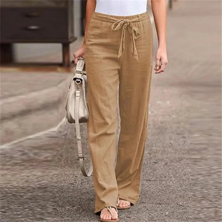 Ilnara - Pantalone in Lino Elasticizzato