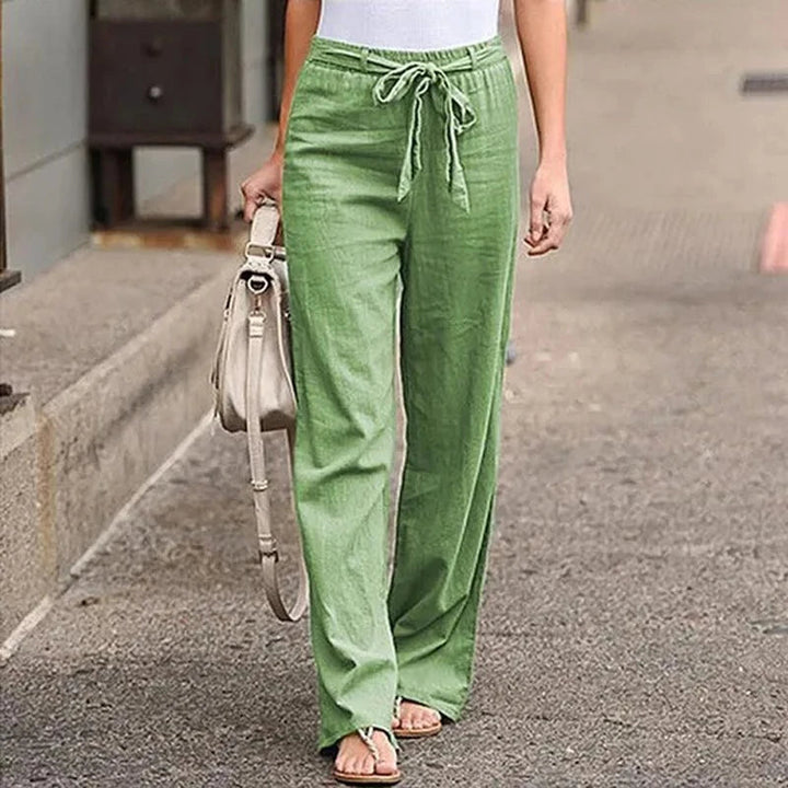 Ilnara - Pantalone in Lino Elasticizzato
