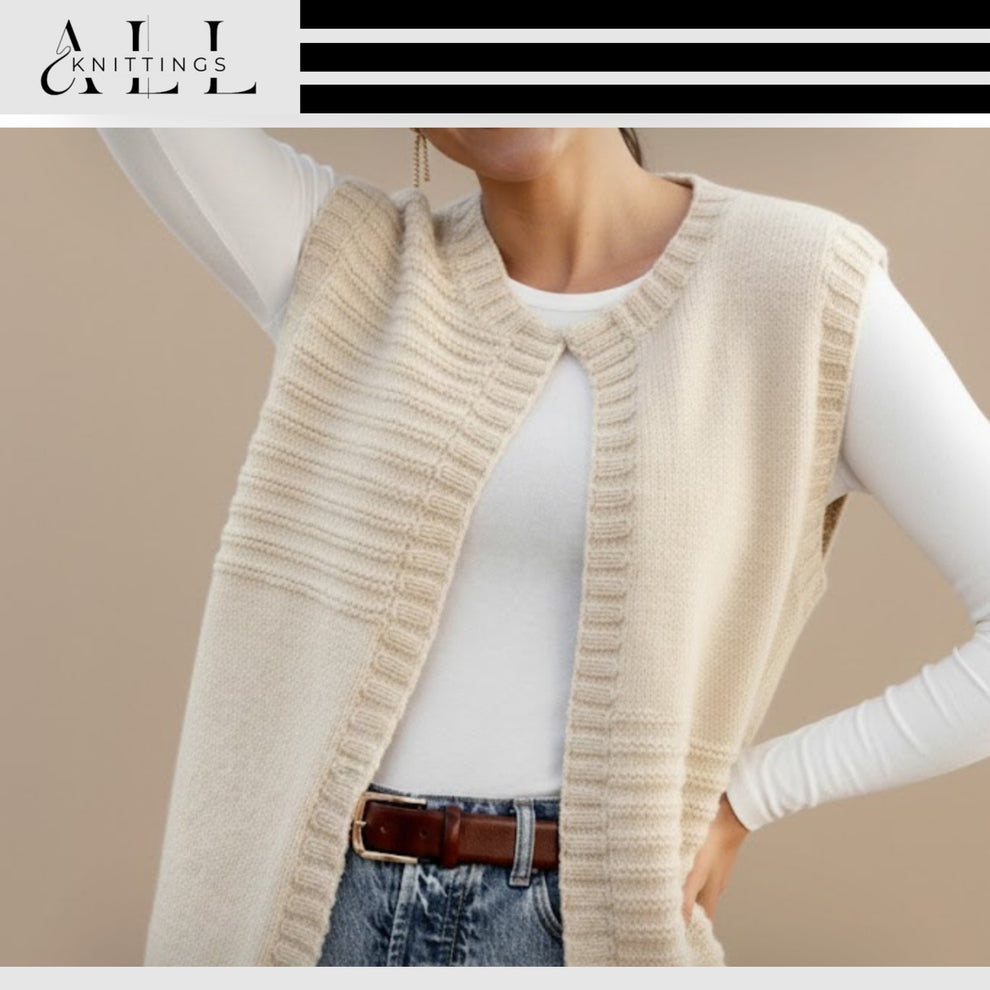 Lizzy - Gilet Senza Maniche Con Scollo Rotondo Ideale Per Guarda a Strati