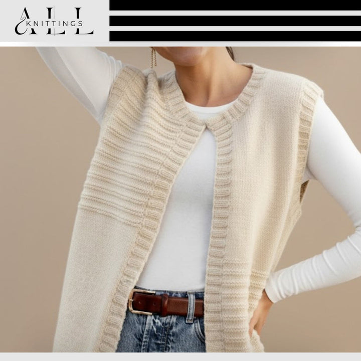 Lizzy - Gilet Senza Maniche Con Scollo Rotondo Ideale Per Guarda a Strati