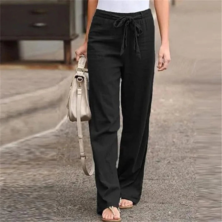 Ilnara - Pantalone in Lino Elasticizzato