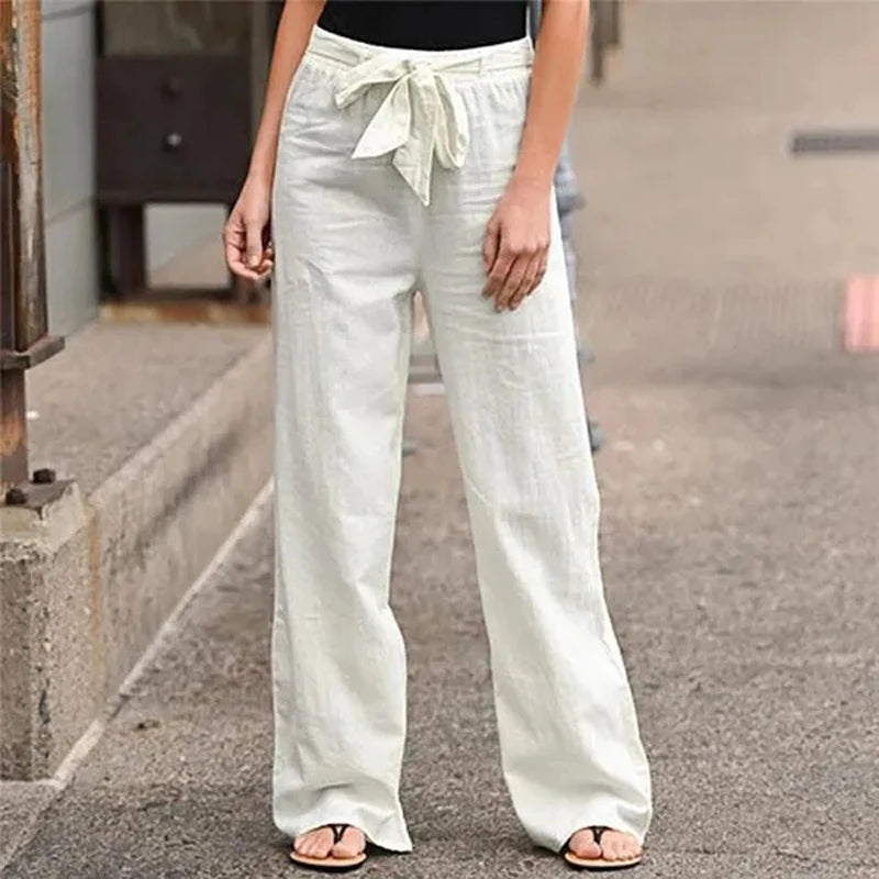 Ilnara - Pantalone in Lino Elasticizzato