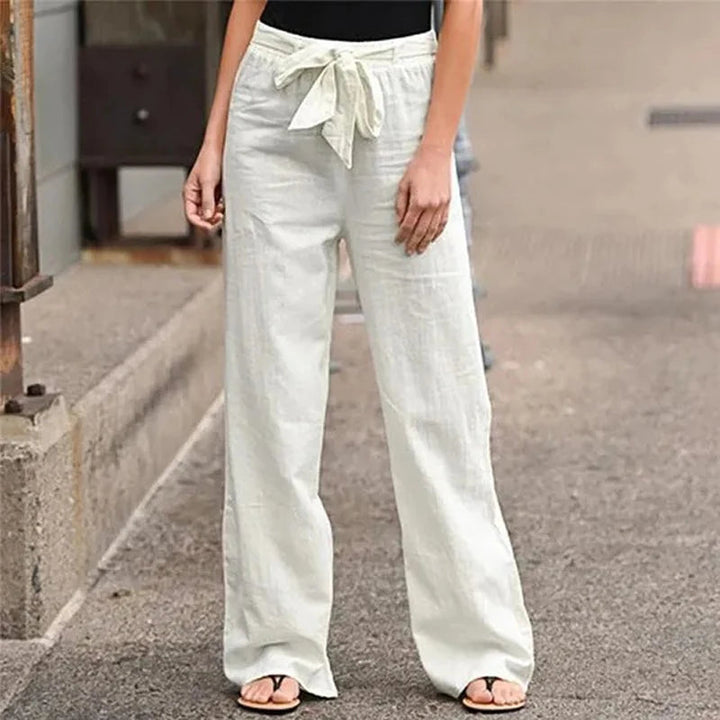 Ilnara - Pantalone in Lino Elasticizzato