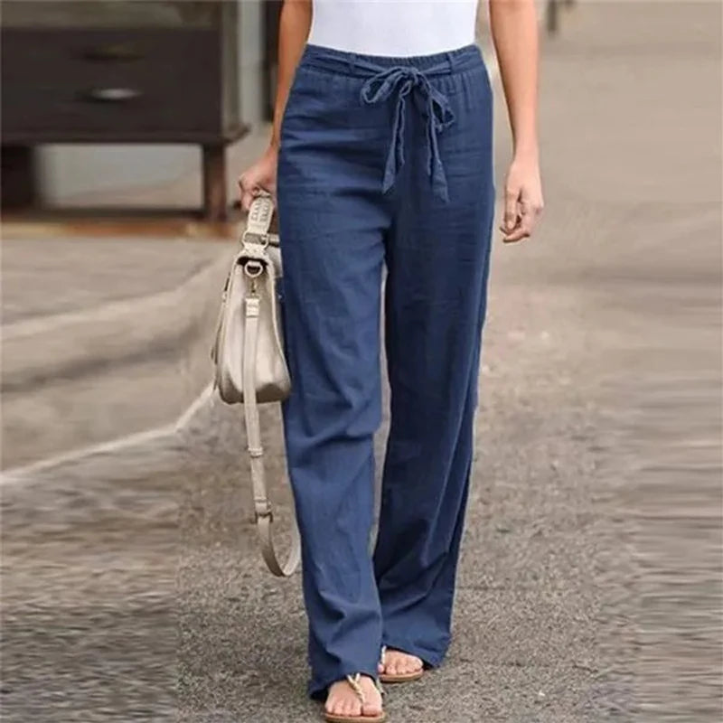 Ilnara - Pantalone in Lino Elasticizzato