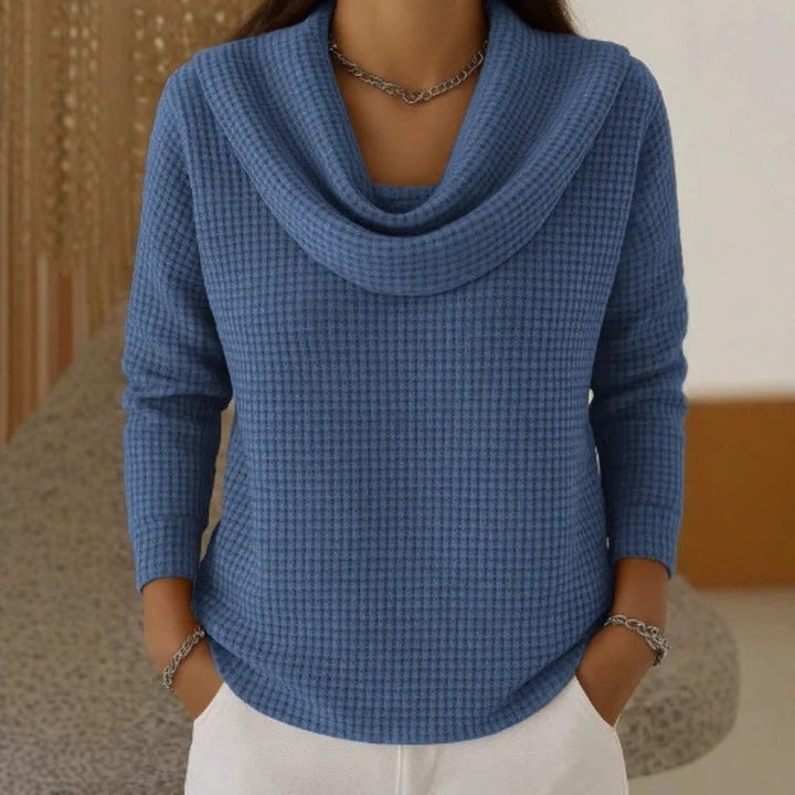 Danela - Elegante Maglione Con Scollo a Cascata