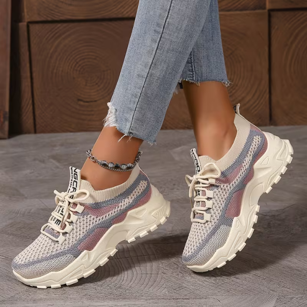 Annelien - Comode Sneakers Lavorate a Maglia