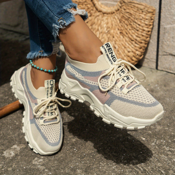 Annelien - Comode Sneakers Lavorate a Maglia