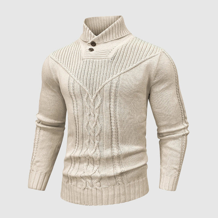 Gregorio - Maglione Lavorato a Maglia Con Collo a Scialle
