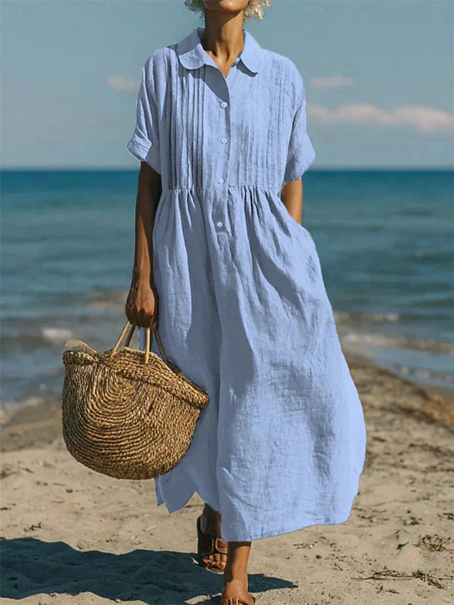 Janny - Abito Chemisier Elegante e Morbido in Cotone