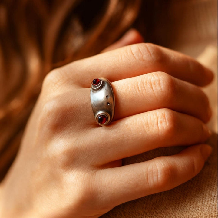 Naurin - Anello con Ciondolo a forma di Lago